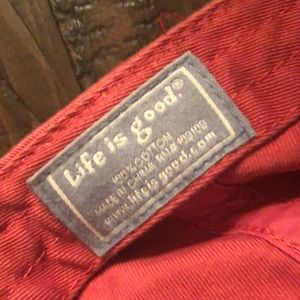 Life Is Good Accessories - VTG LIFE IS GOOD dad hat RED Life Is Good Accessories - VTG LIFE IS GOOD dad hat RED